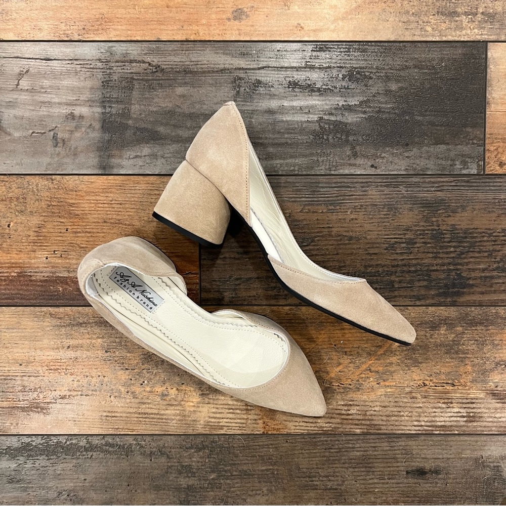 Ukrainian Designer A&A Nushina Suede Heels All Genuine Leather